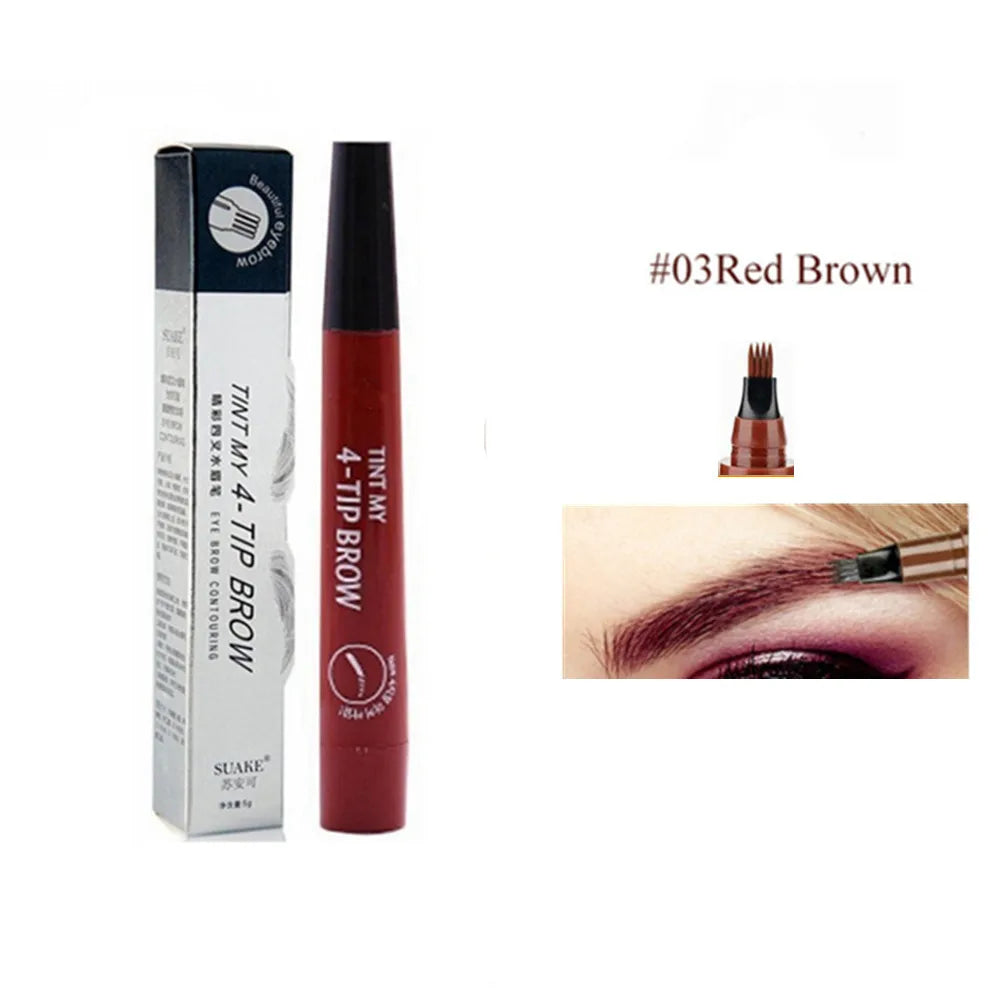 4D Microblading Eyebrow Pen – Long-Lasting 4-Fork Tattoo Brow Pencil