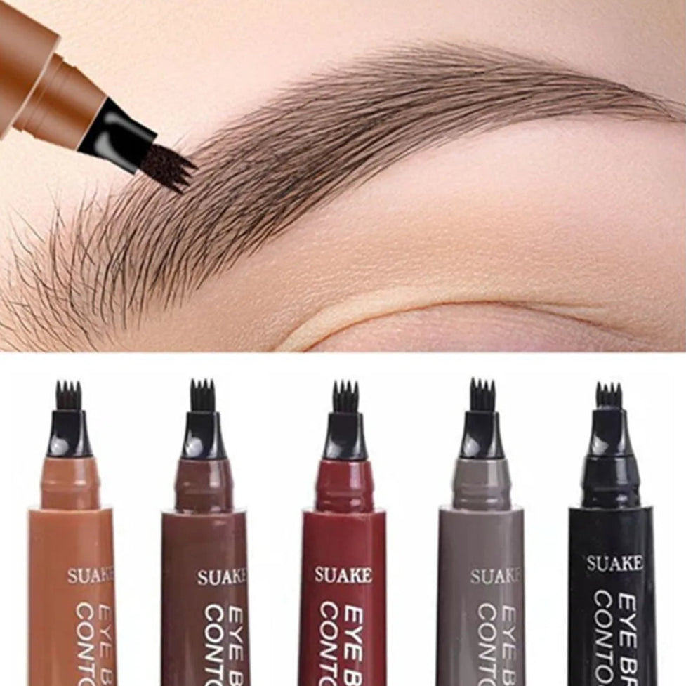 4D Microblading Eyebrow Pen – Long-Lasting 4-Fork Tattoo Brow Pencil