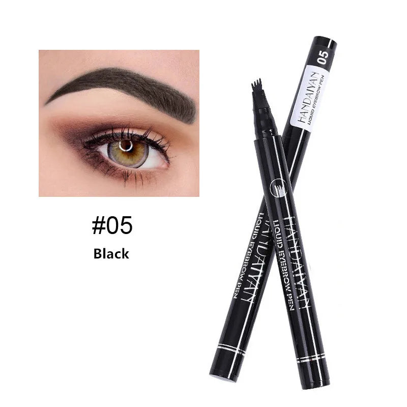 4D Microblading Eyebrow Pen – Long-Lasting 4-Fork Tattoo Brow Pencil