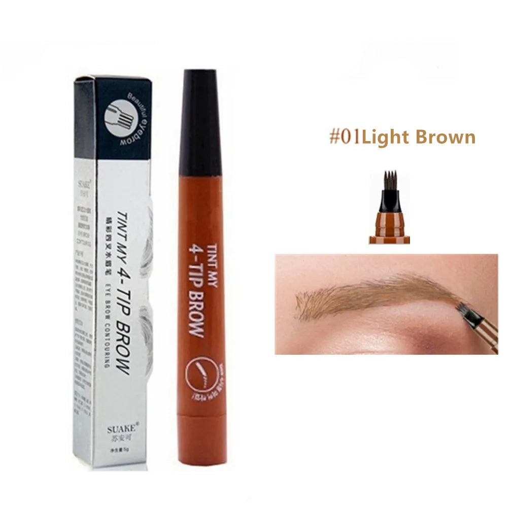 4D Microblading Eyebrow Pen – Long-Lasting 4-Fork Tattoo Brow Pencil