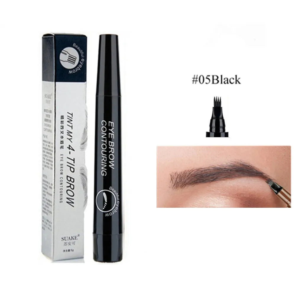 4D Microblading Eyebrow Pen – Long-Lasting 4-Fork Tattoo Brow Pencil
