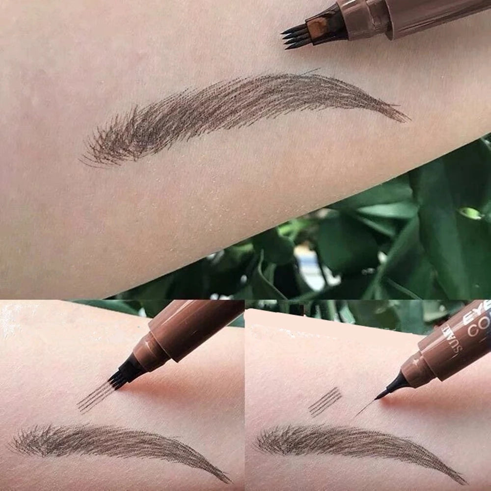 4D Microblading Eyebrow Pen – Long-Lasting 4-Fork Tattoo Brow Pencil