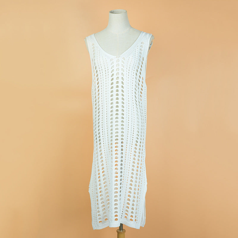 Crochet Fishnet Sarong Cover-Up