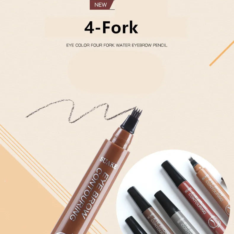 4D Microblading Eyebrow Pen – Long-Lasting 4-Fork Tattoo Brow Pencil