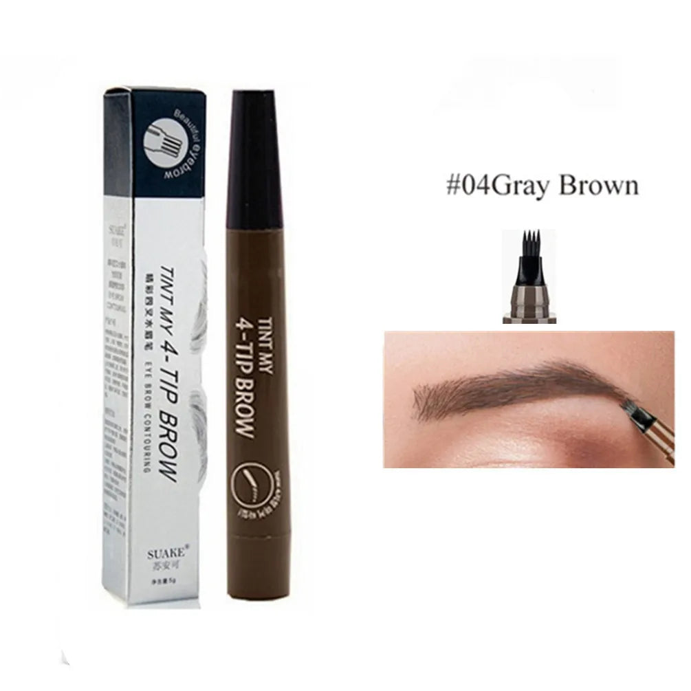 4D Microblading Eyebrow Pen – Long-Lasting 4-Fork Tattoo Brow Pencil