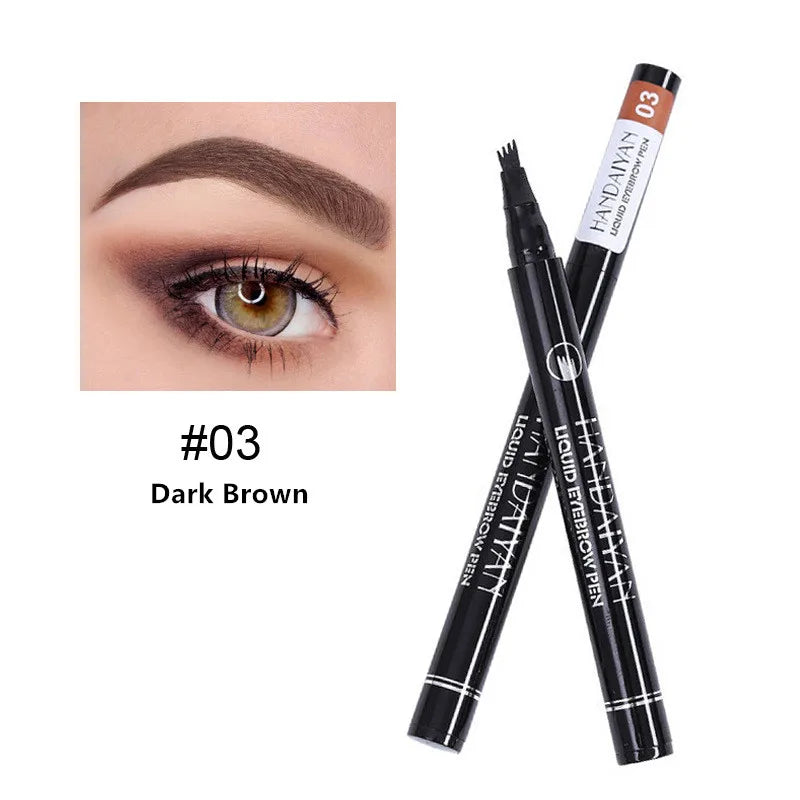 4D Microblading Eyebrow Pen – Long-Lasting 4-Fork Tattoo Brow Pencil