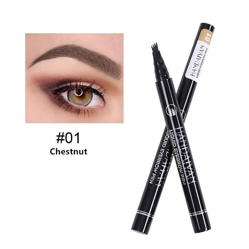 4D Microblading Eyebrow Pen – Long-Lasting 4-Fork Tattoo Brow Pencil
