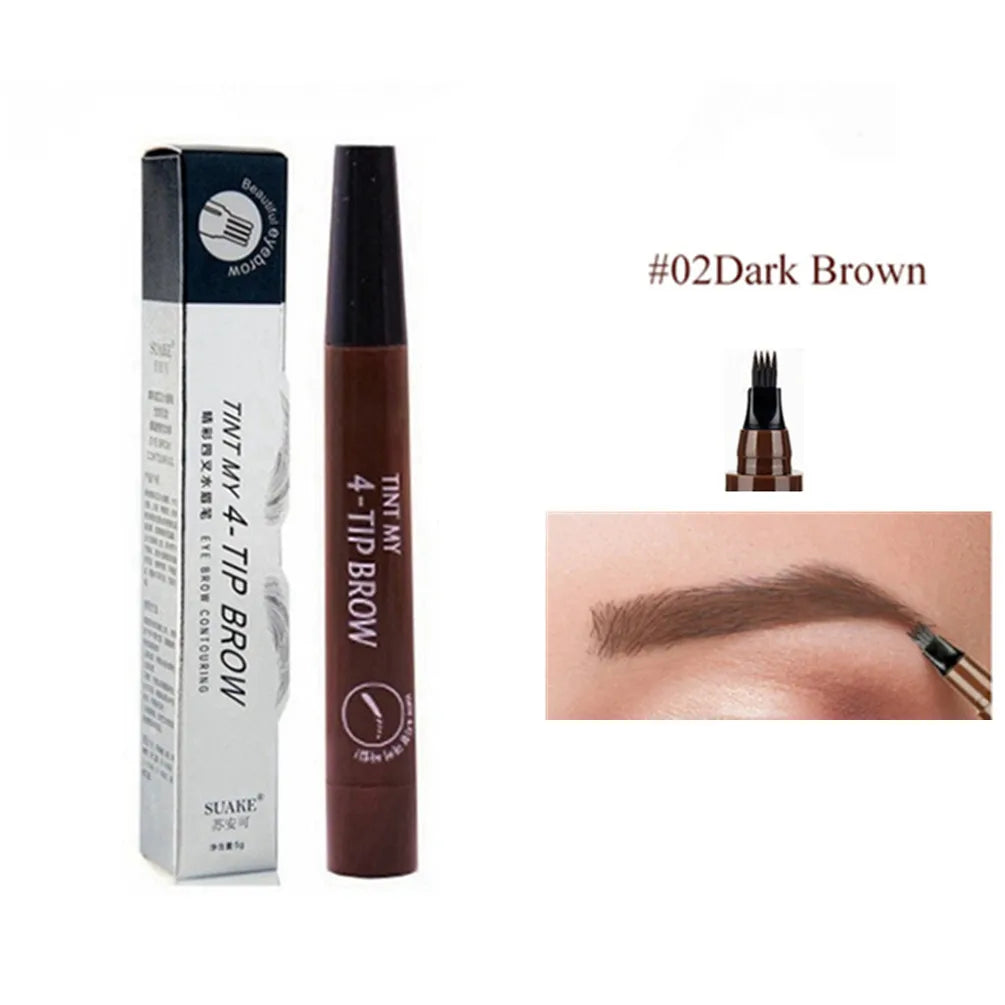 4D Microblading Eyebrow Pen – Long-Lasting 4-Fork Tattoo Brow Pencil