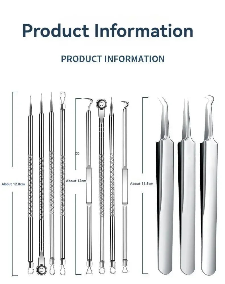Blackhead & Ingrown Hair Removal Tool Kit (11pcs)