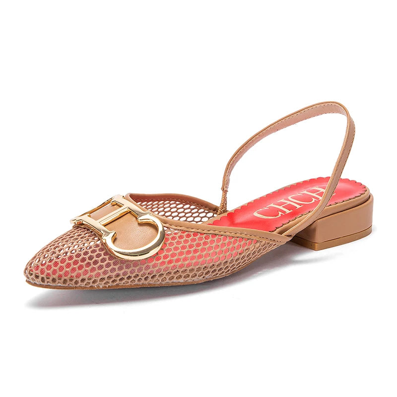 CHCH Pointed-Toe Flat Loafers for Women