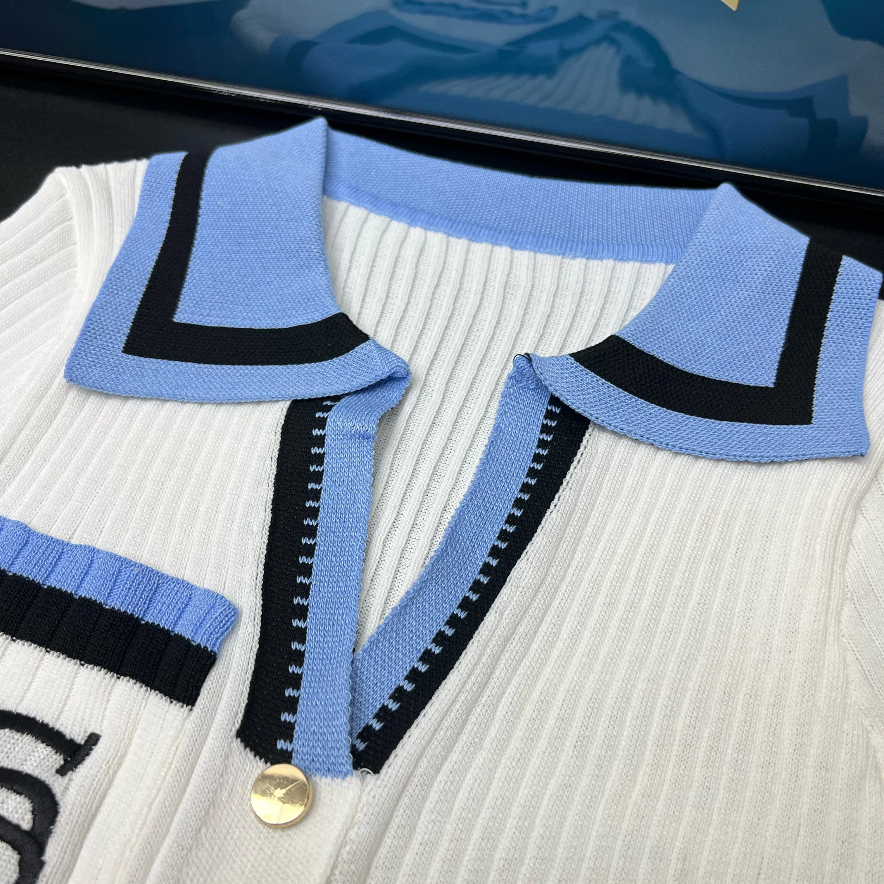 YuooMuoo Embroidered Knit Wrap Sweater Dress