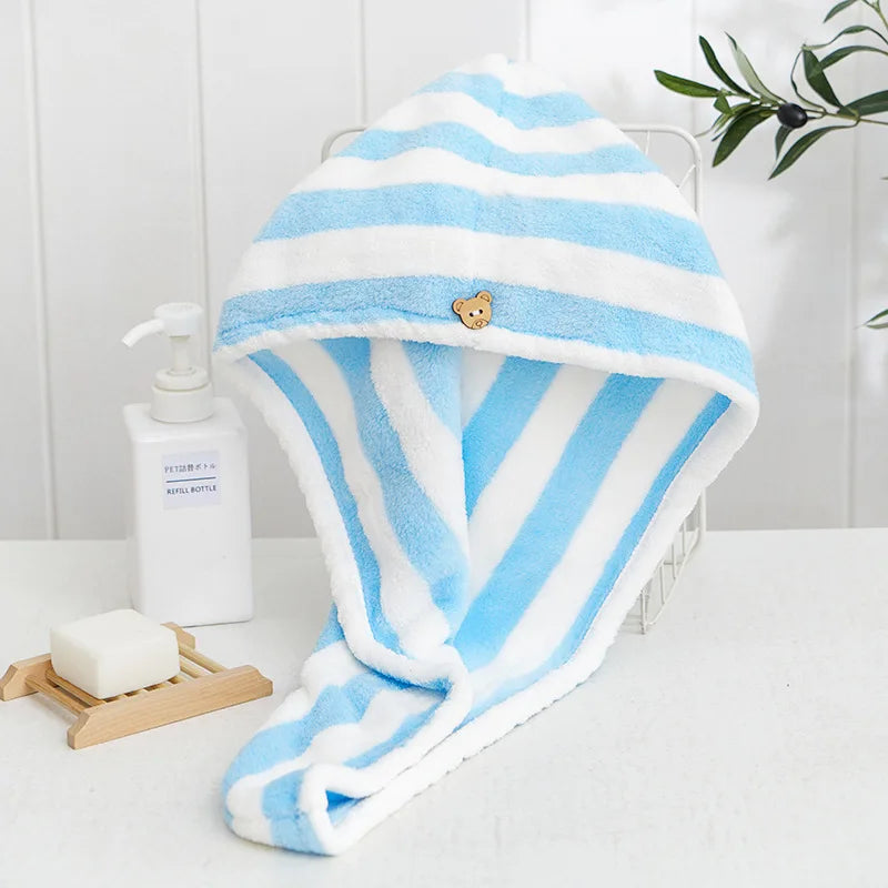 Velvet Microfiber Hair Towel Wrap