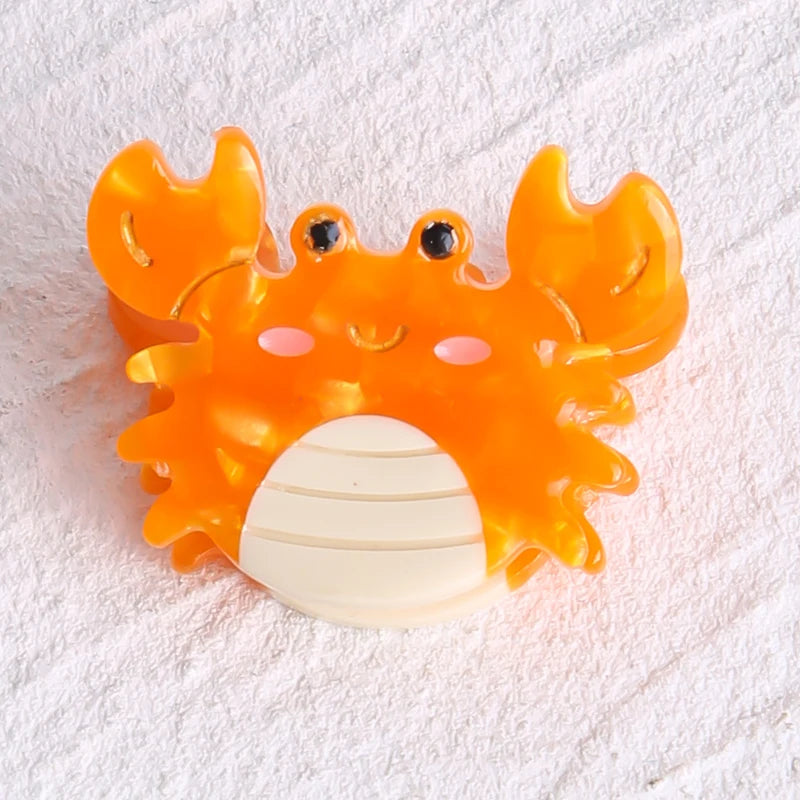 Ocean Animal Claw Clips with Crab, Starfish & Whale