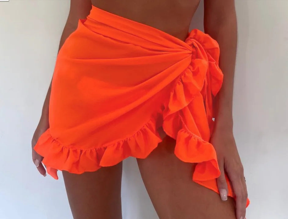 Bestwayclox Ruffle Sarong Skirt – Bikini Cover-Up