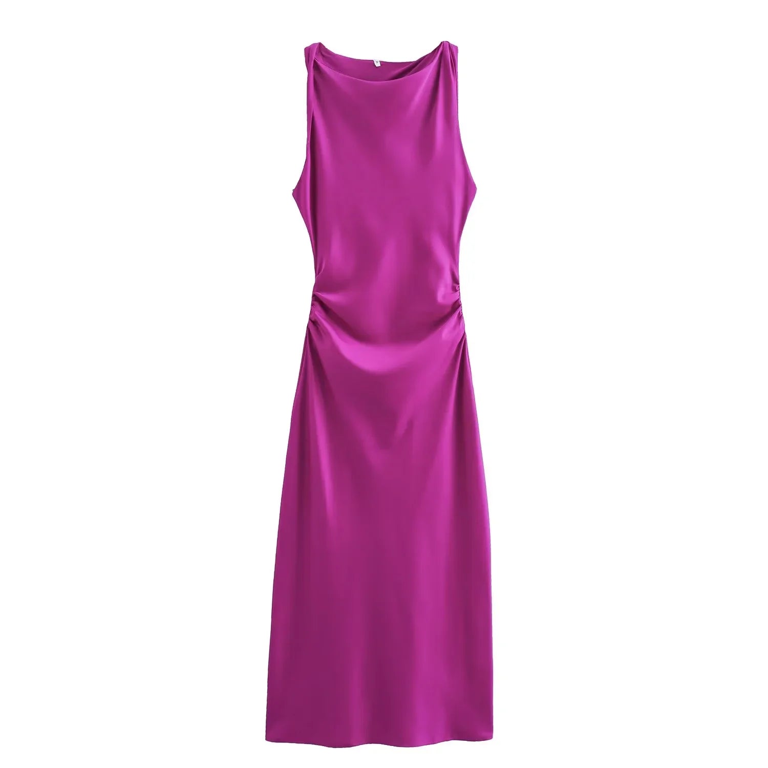 TRAF Satin Slip Midi Dress for Summer