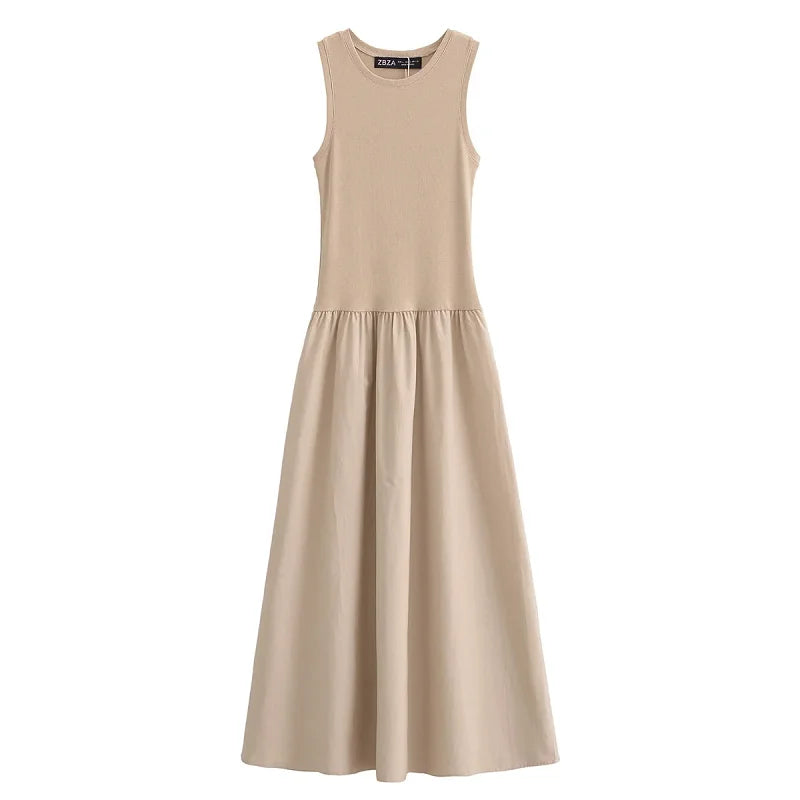 TRAF Y2K Sleeveless Long Dress