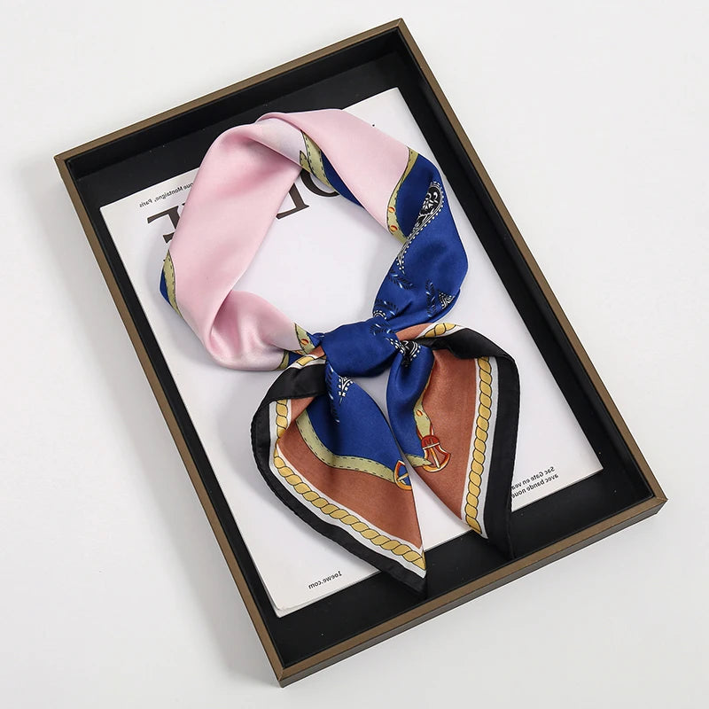 Silky Square Scarf & Head Wrap for Women