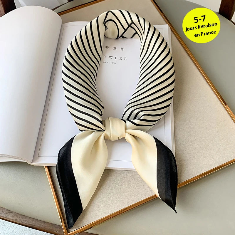 Silky Square Scarf & Head Wrap for Women