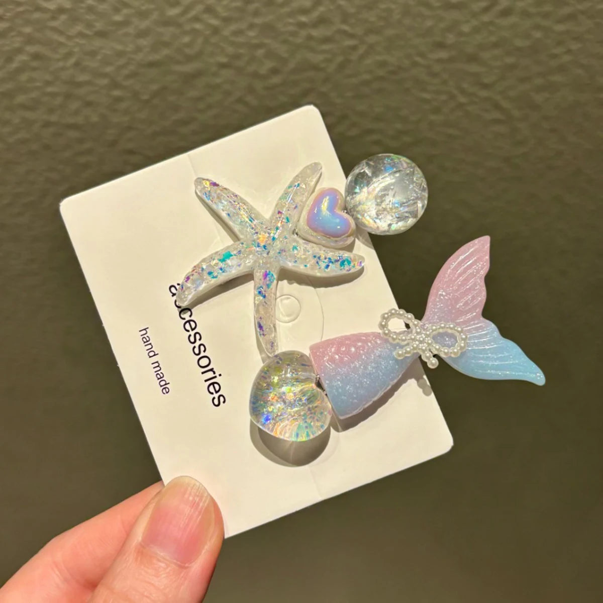 AWAYTR Elegant Starfish & Shell Hair Clips for Summer