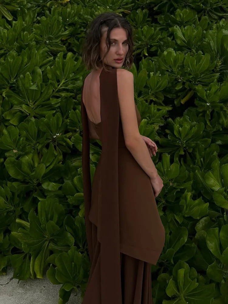 TARUXY Strapless Mesh Ribbon Dress