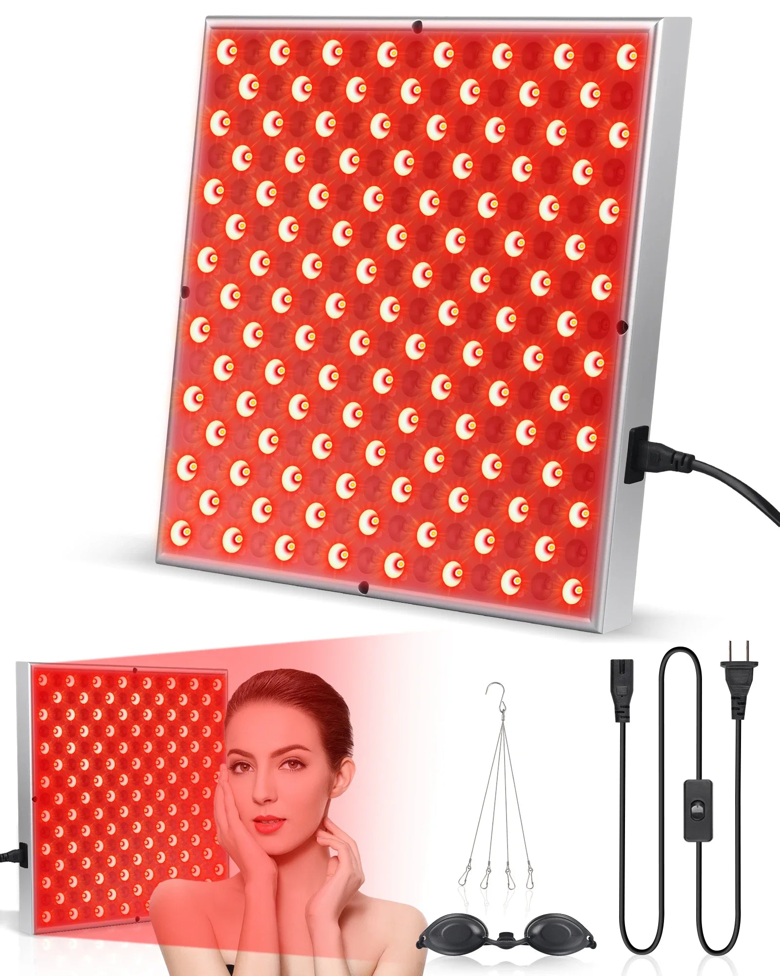 45W Red Light Therapy Panel – 225 LED Anti-Aging & Pain Relief Lamp