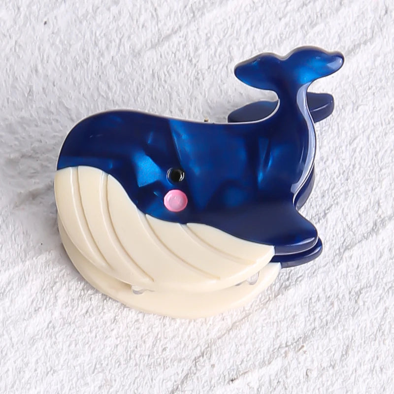 Ocean Animal Claw Clips with Crab, Starfish & Whale