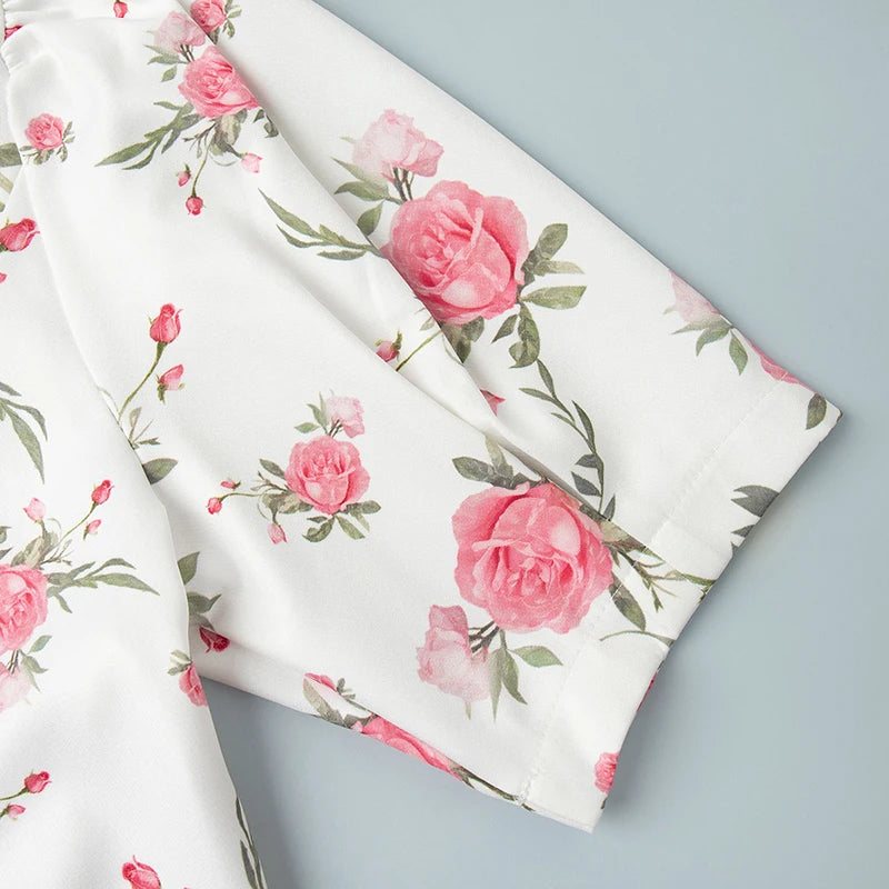 Tornova Puff Sleeve Ruffled Mini Dress