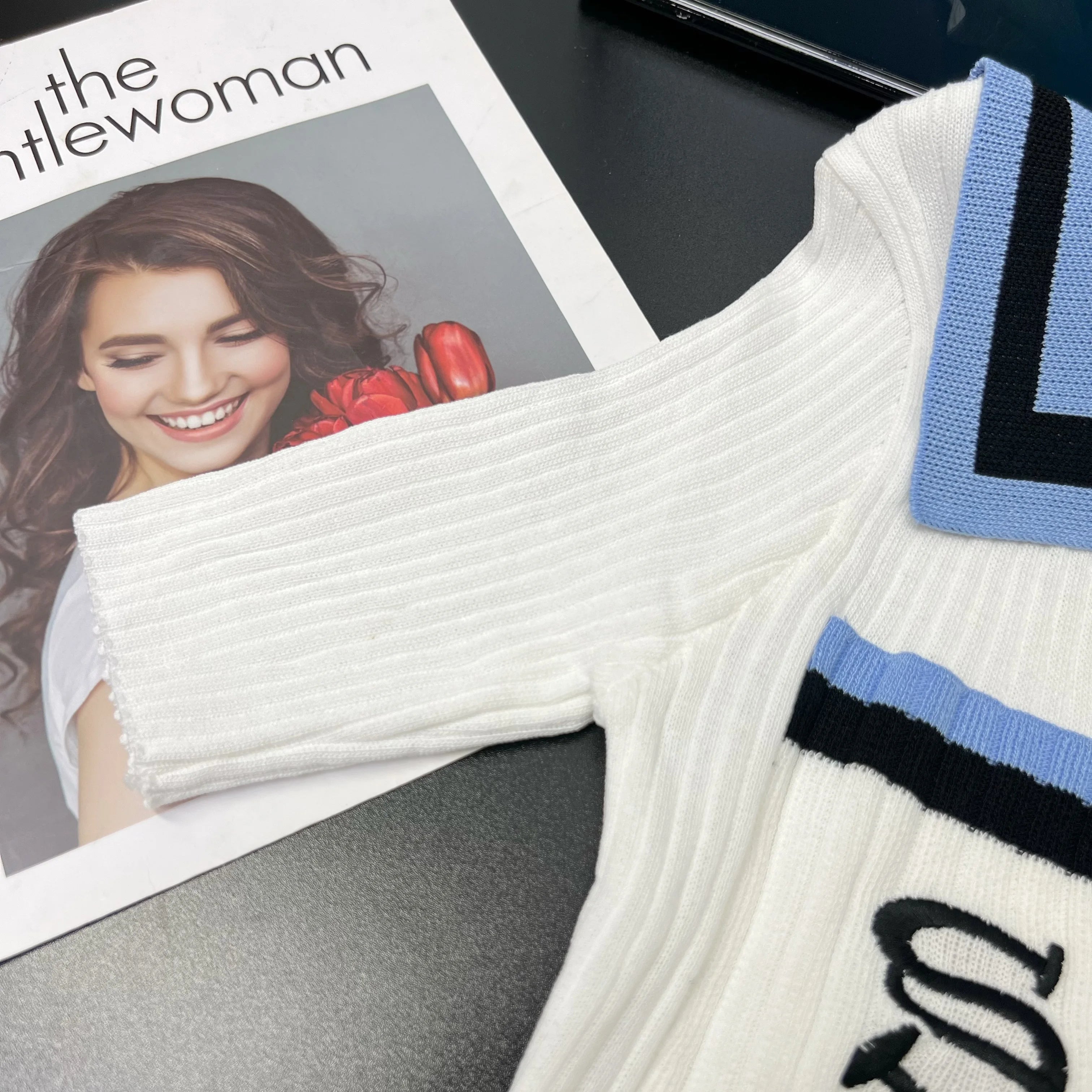 YuooMuoo Embroidered Knit Wrap Sweater Dress