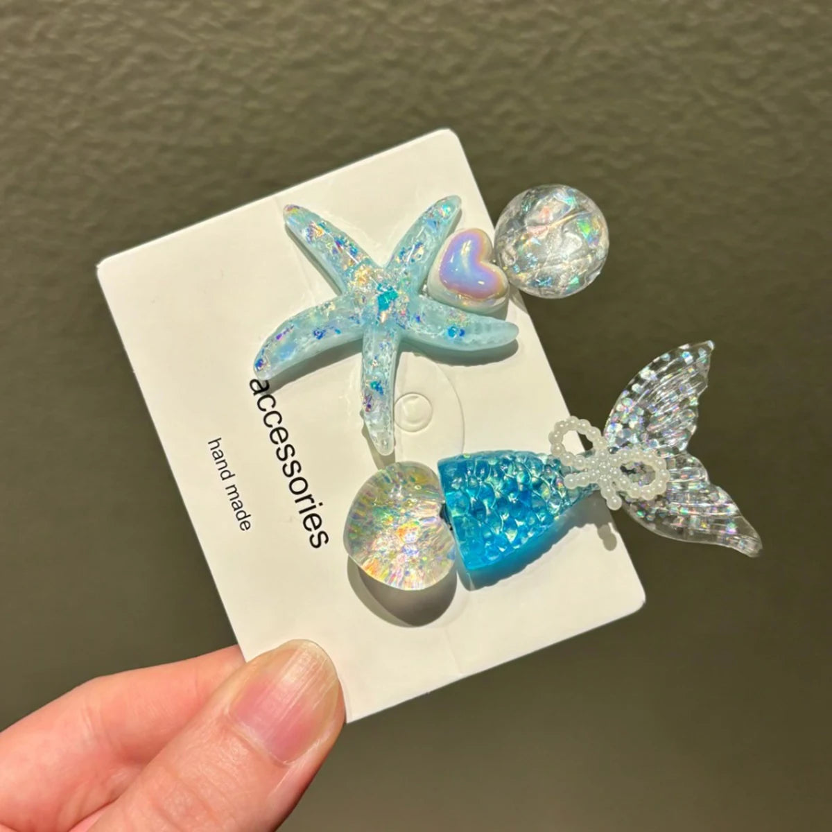 AWAYTR Elegant Starfish & Shell Hair Clips for Summer