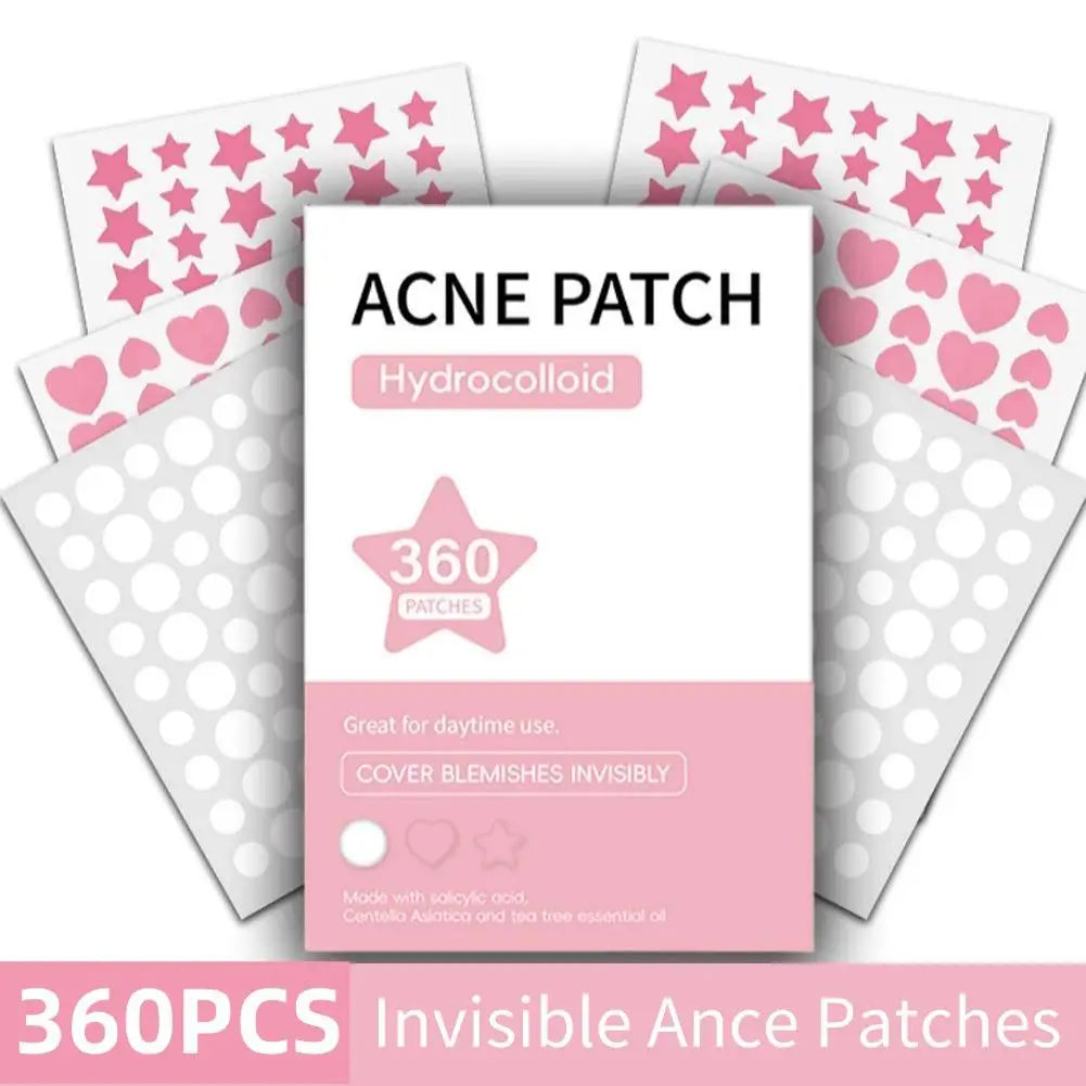 360pcs Colorful Invisible Anti-Acne Hydrocolloid Patches