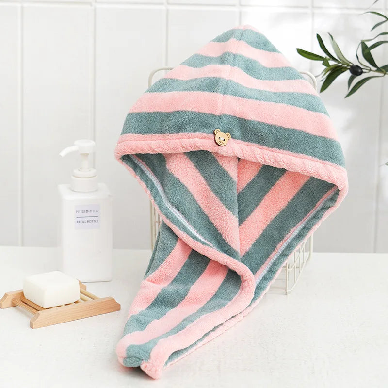 Velvet Microfiber Hair Towel Wrap