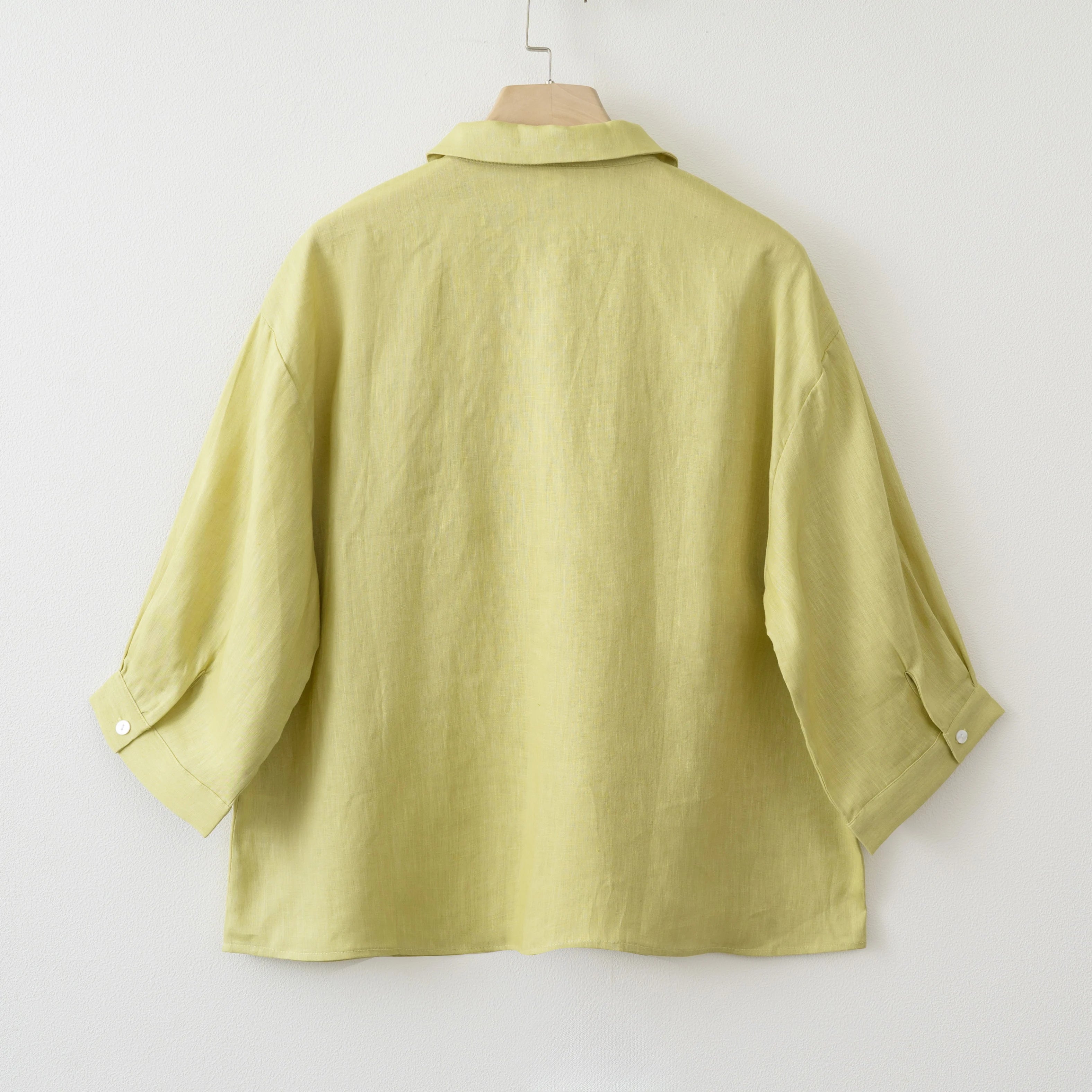 Linen Blouse & Shorts Two-Piece Set for Summer