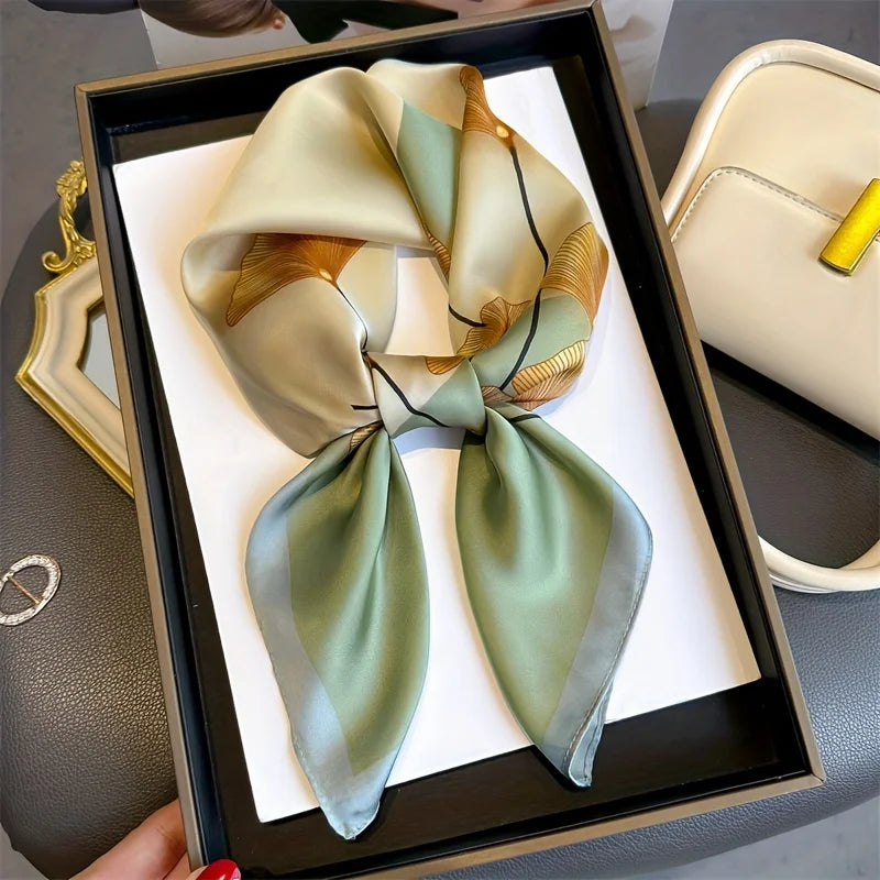 Silky Square Scarf & Head Wrap for Women