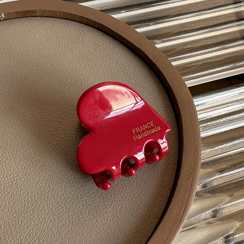 Small Heart-Shaped Claw Clips