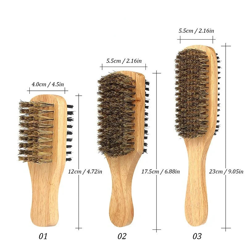 Natural Boar Bristle Hair & Beard Brush