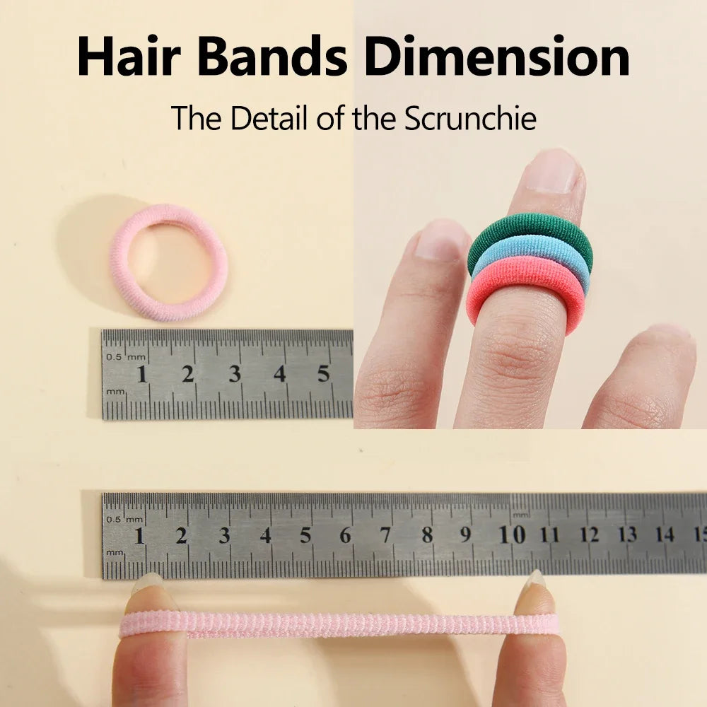 Seamless Elastic Hair Ties (50pcs)