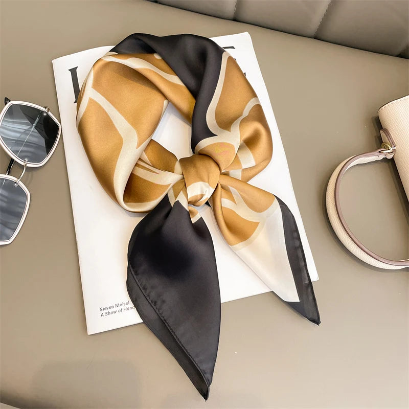 Silky Square Scarf & Head Wrap for Women