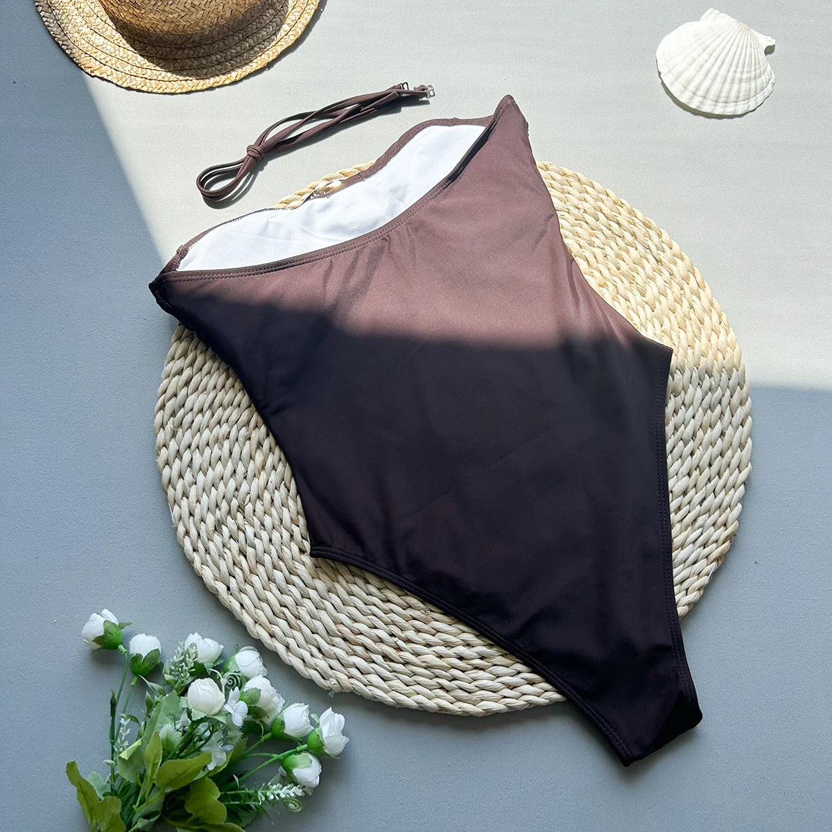 Bandeau One-Piece Swimsuit – High Waist Monokini