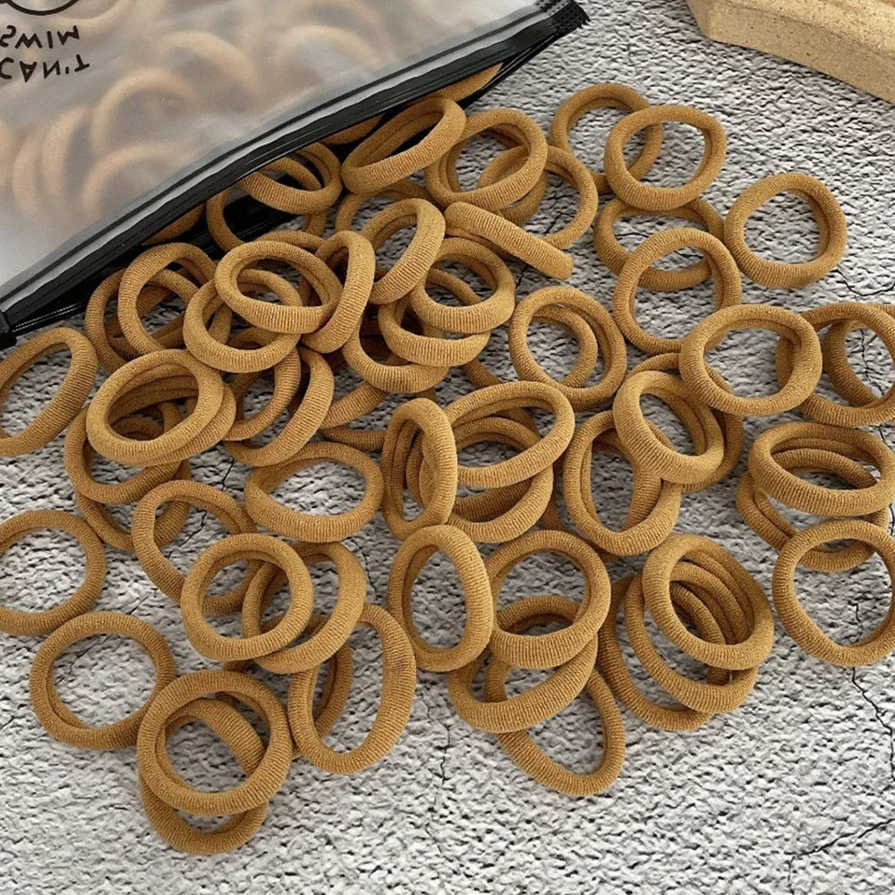Seamless Elastic Hair Ties (50pcs)