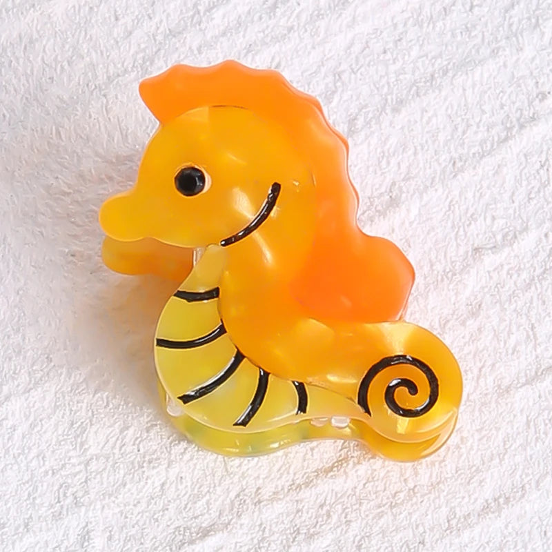 Ocean Animal Claw Clips with Crab, Starfish & Whale