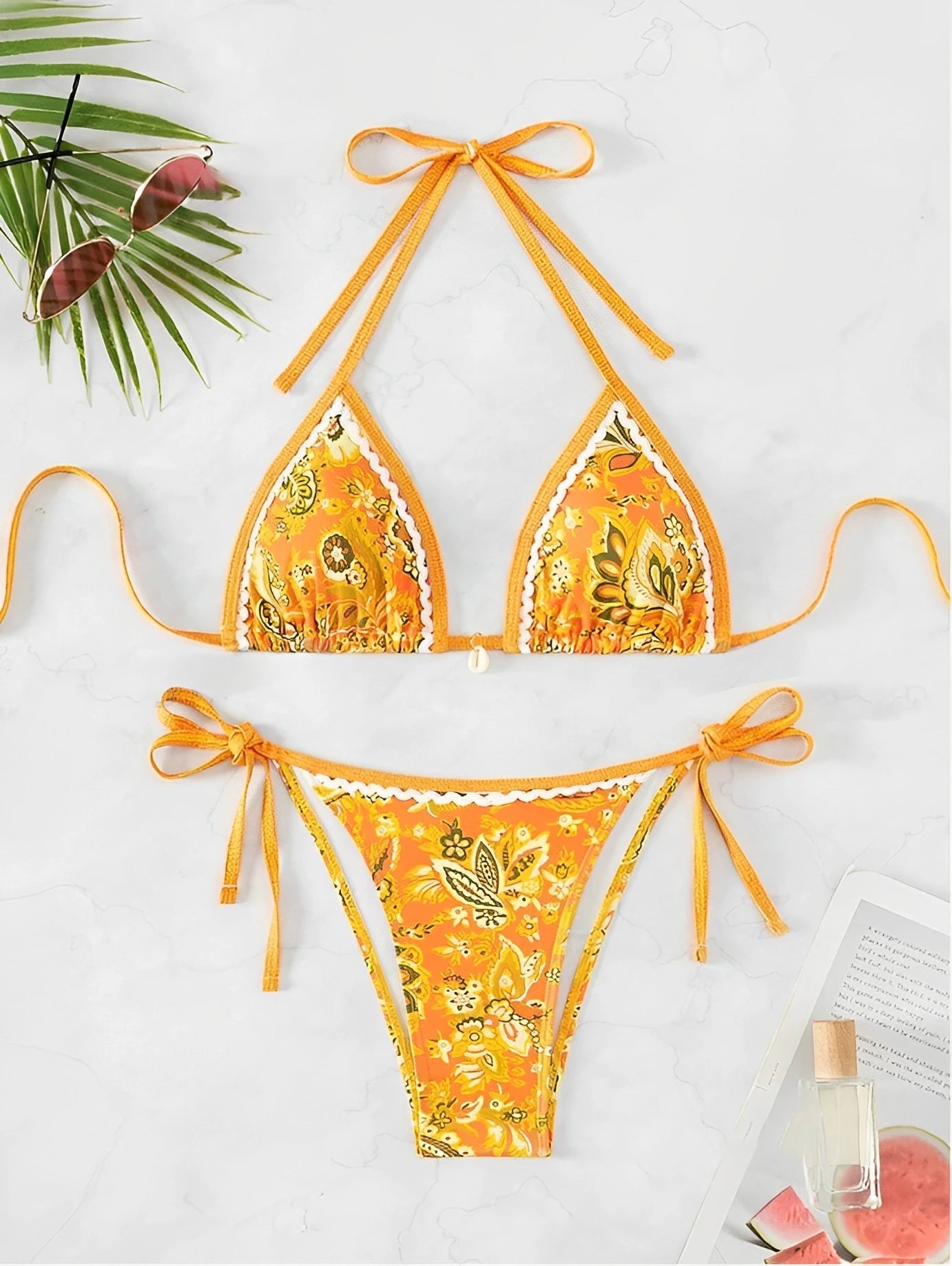 Halter String Triangle Two-Piece Bikini – Women’s Swimwear