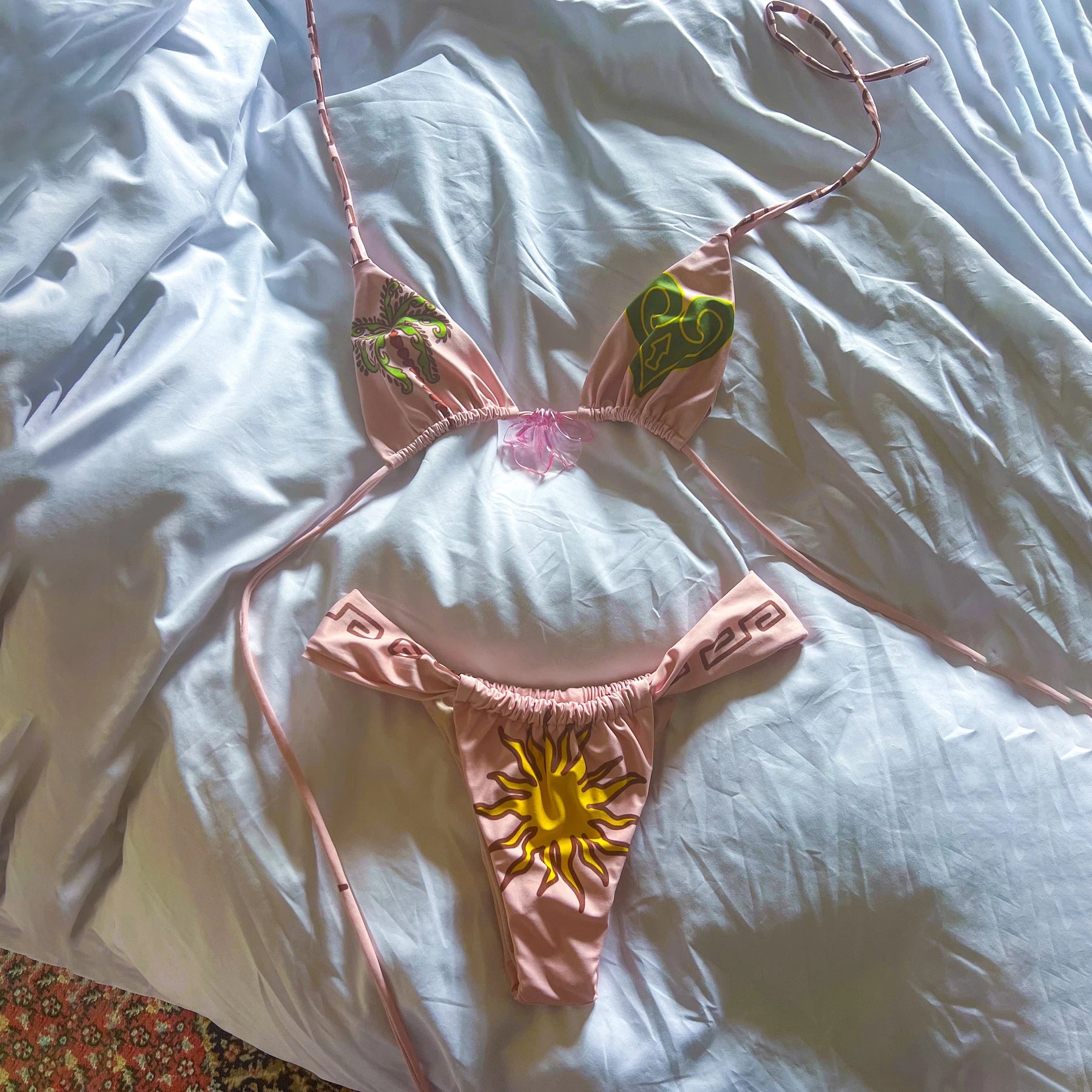 Women’s Bandeau Bikini – Shiny Halter Swimwear