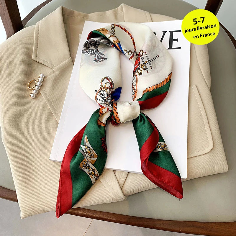 Silky Square Scarf & Head Wrap for Women