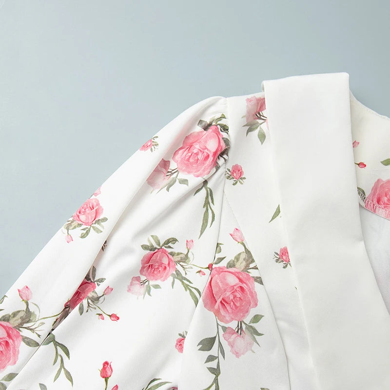 Tornova Puff Sleeve Ruffled Mini Dress