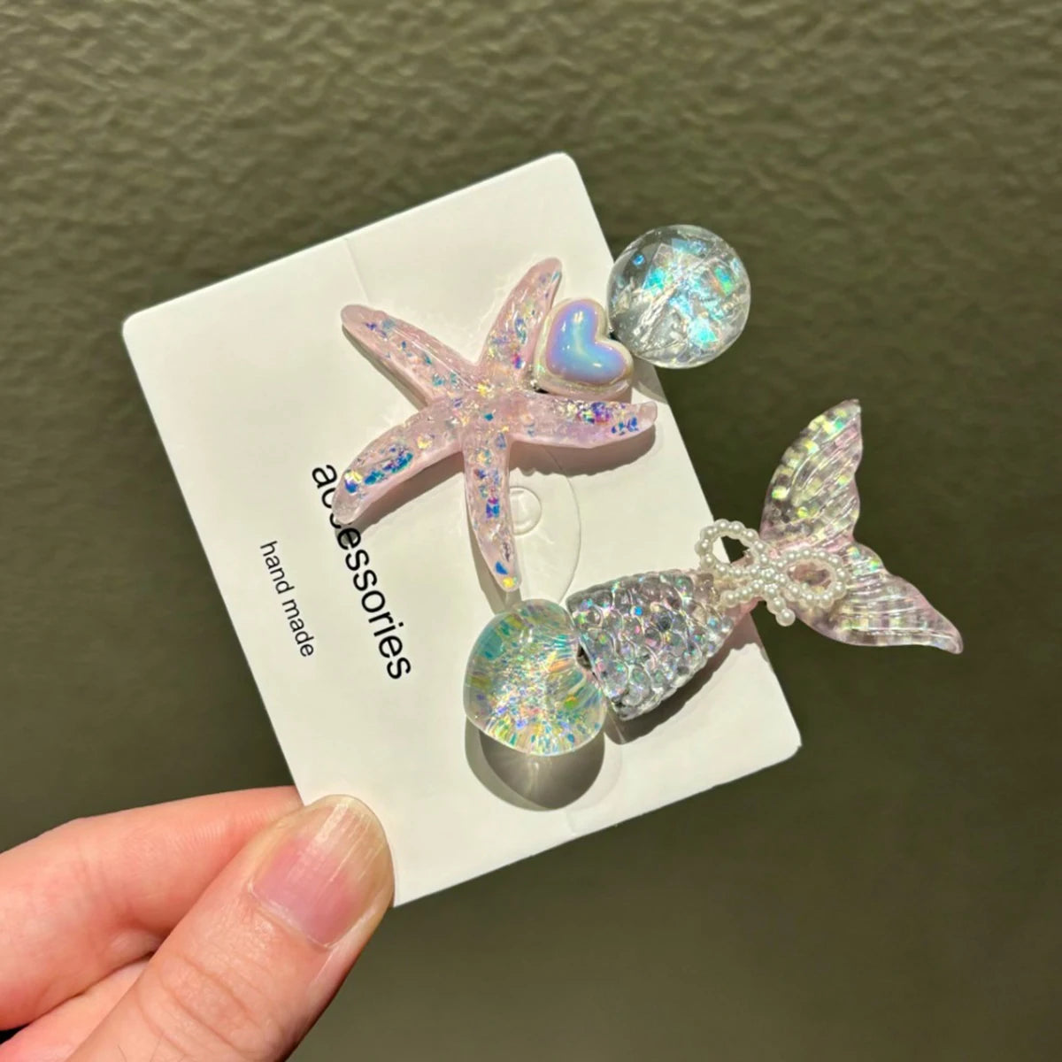 AWAYTR Elegant Starfish & Shell Hair Clips for Summer