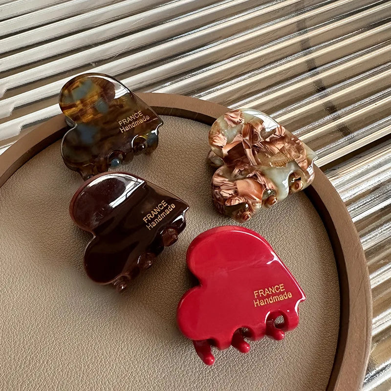 Small Heart-Shaped Claw Clips