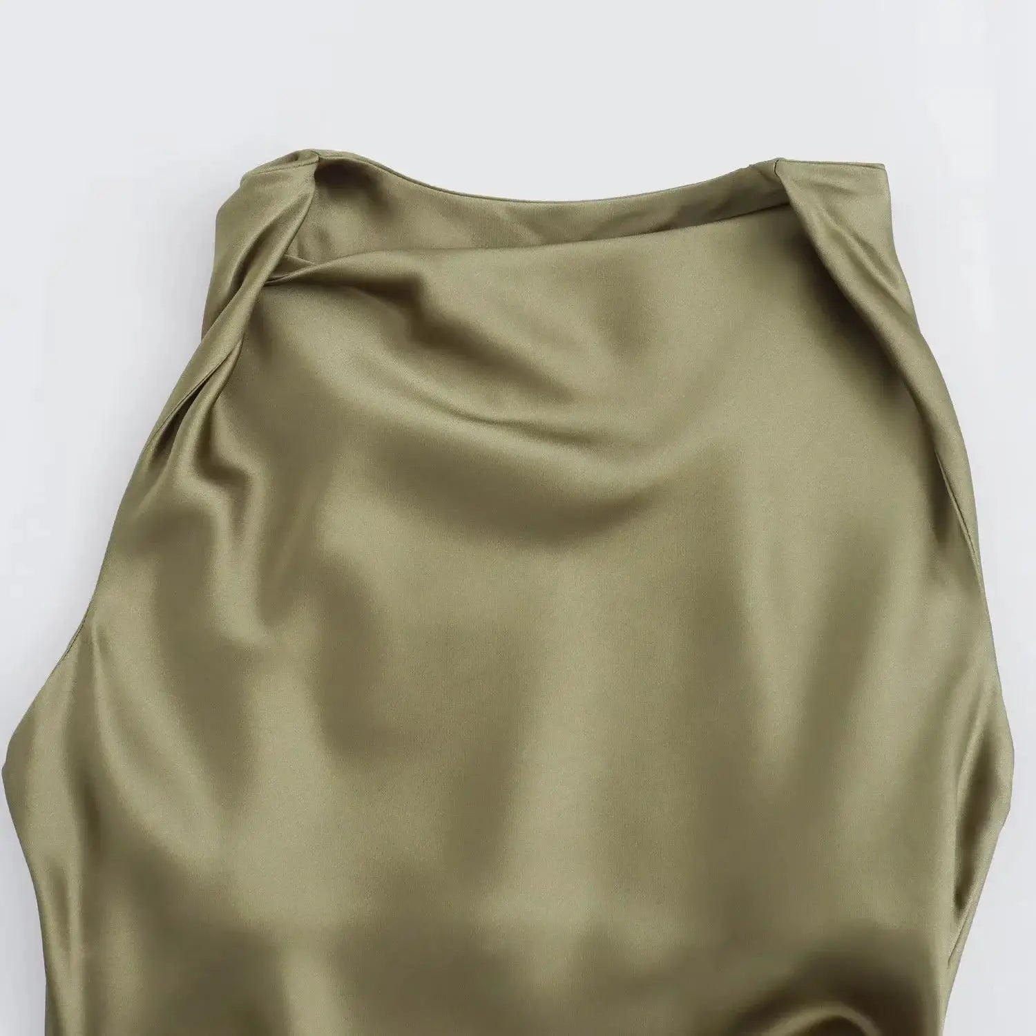 TRAF Satin Slip Midi Dress for Summer