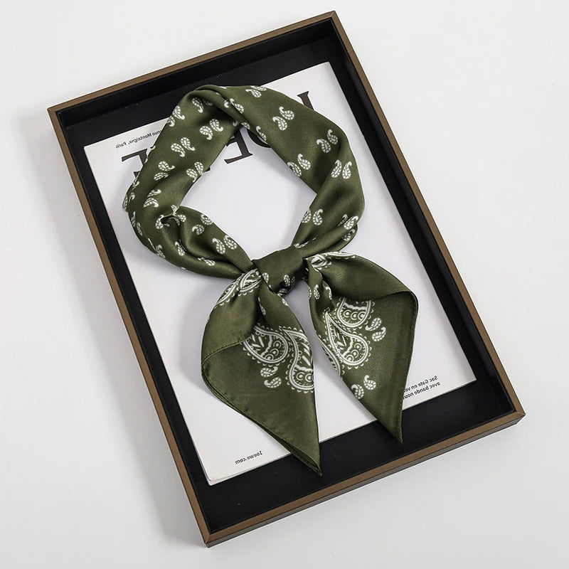 Silky Square Scarf & Head Wrap for Women