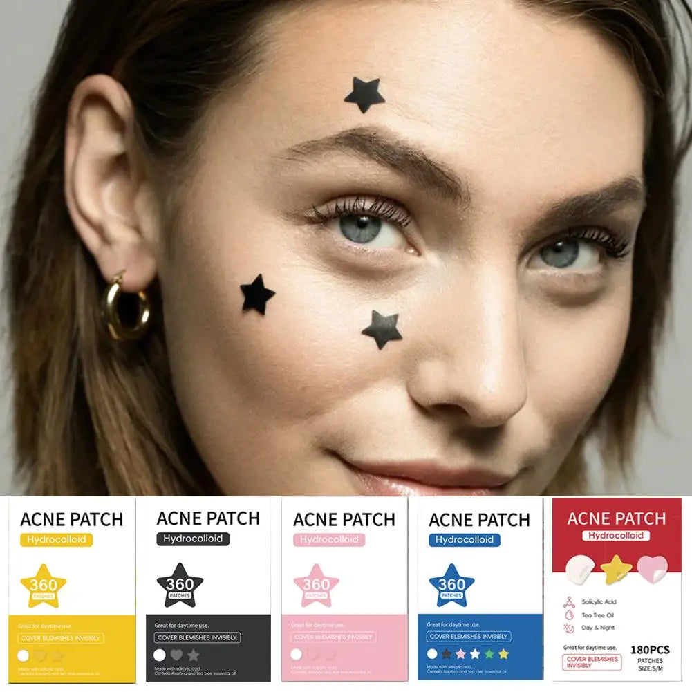 360pcs Colorful Invisible Anti-Acne Hydrocolloid Patches