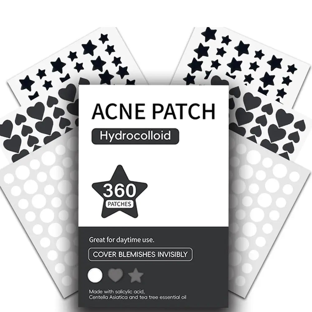 360pcs Colorful Invisible Anti-Acne Hydrocolloid Patches